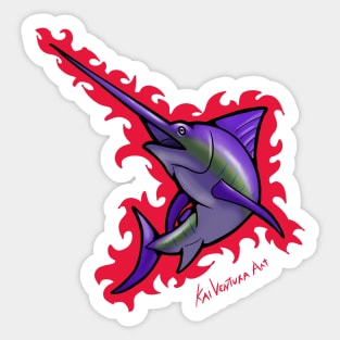 Marlin Rad Design Color Variant C Sticker